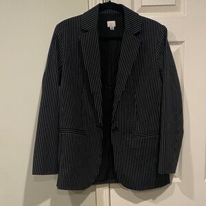 a new day Black and White Pinstripe Blazer
